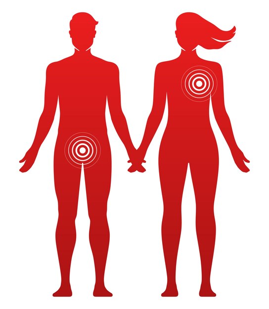 Vecteur différentes préférences dans les relations romantiques ou sexuelles concept vector illustration