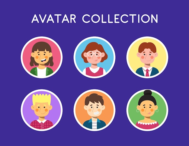 Différents dessins plats de la collection Avatar