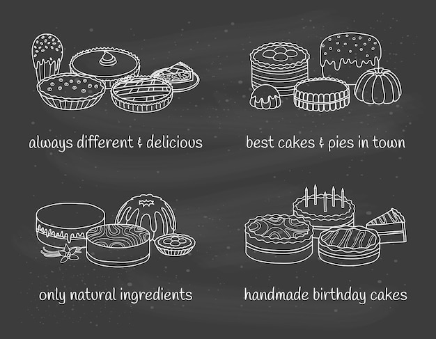 Différents Groupes De Gâteaux Et Tartes