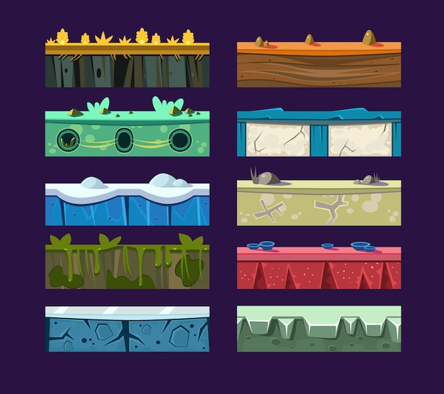 Vecteur différents matériaux et textures pour le jeu.