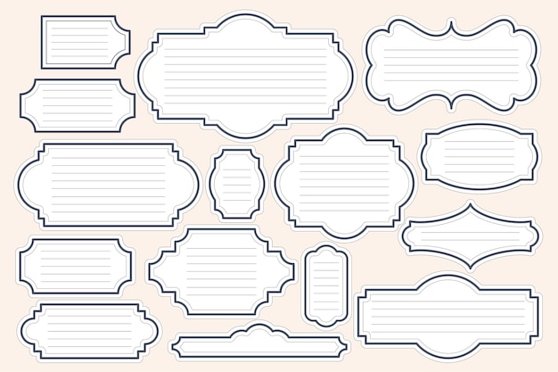 Vecteur différents styles de zones de texte sont conçus pour être utilisés dans les bandes dessinées et les illustrations qui nécessitent l'affichage d'un contenu spécifique