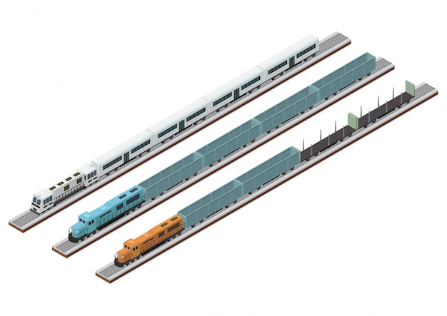 Vecteur différents types de circuits ferroviaires sur la voie