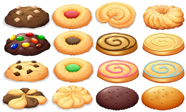 Différents Types D'illustration De Cookies