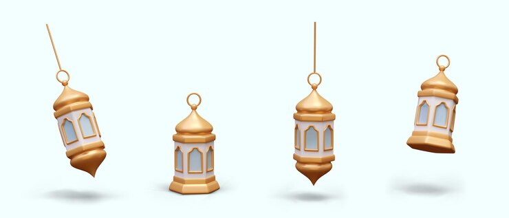 Différents types de lanternes de mosquée Lampes vectorielles suspendues et de table