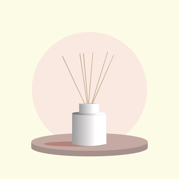 Diffuseur aromatique pour la maison Maquette d'un pot de bâtons de bambou Aromatisation de la pièce Parfum maison
