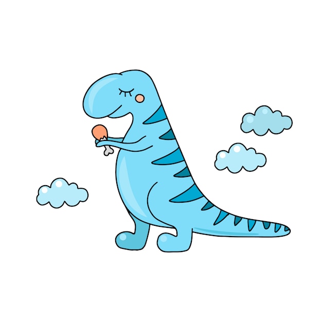 Vecteur dinosaure mignon t rex