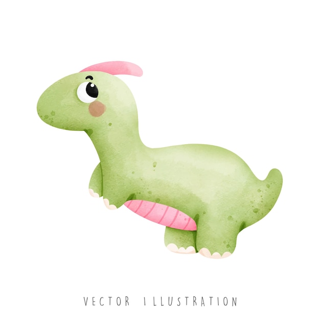 Dinosaures aquarelle Illustration vectorielle de dinosaure