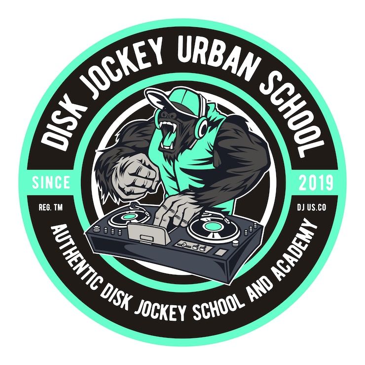 Vecteur disk jockey urban school