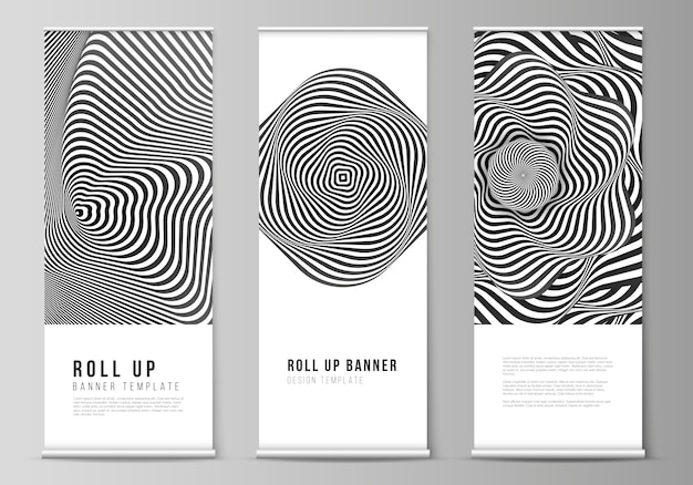 La Disposition D'illustration Vectorielle De Roll Up Banner Stands