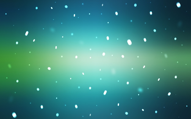 Disposition de vecteur vert avec des flocons de neige brillants