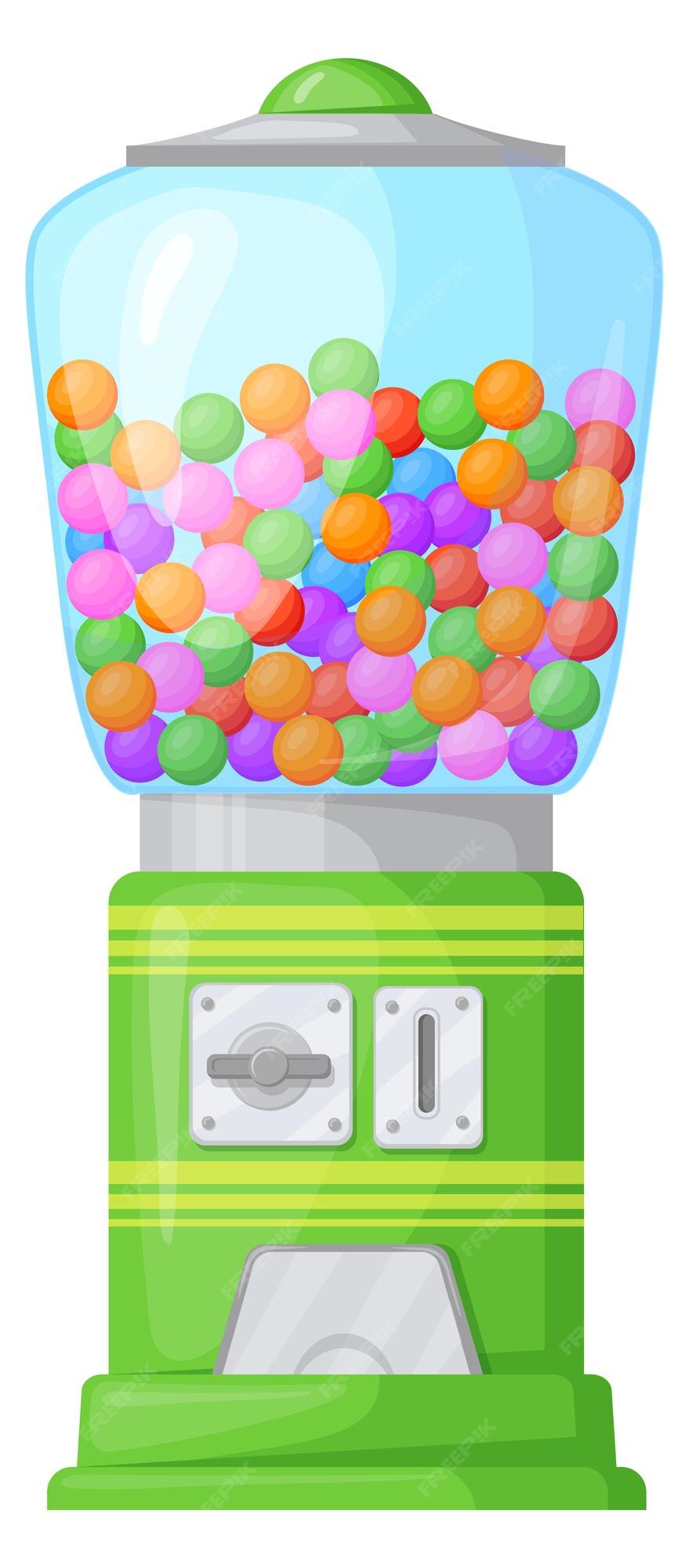 Distributeur De Boules De Chewing-gum Kid Candy Machine Isolé Sur