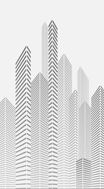 District de gratte-ciel dans une ville moderne Illustration vectorielle Dessin pour la créativité
