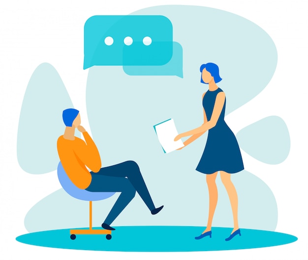 Divers employés de bureau ayant un dialogue