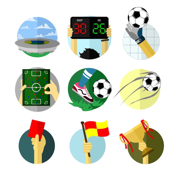 Divers Jeu D'illustration De Jeu De Football