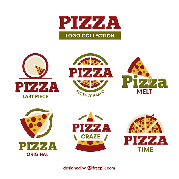 Vecteur divers logos de pizzeria