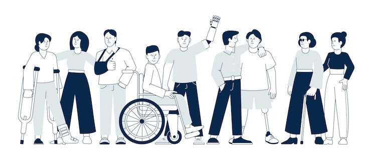 Vecteur diverses personnes ensemble diversité communauté inclusion personne dans la vie isolé heureux égal foule amis soutiennent le concept de vecteur récent