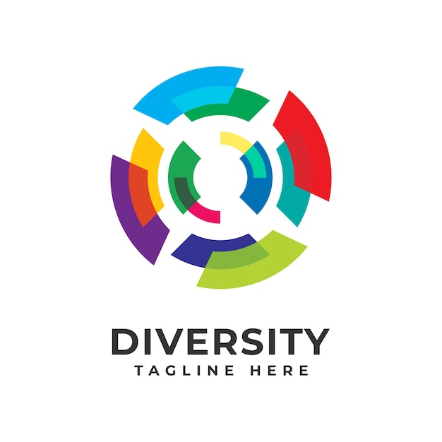 Diversité Et Unité De Logo Abstrait Moderne