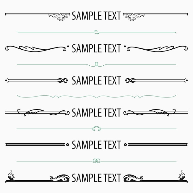Vecteur diviseurs et séparateurs de texte (jeu 3)