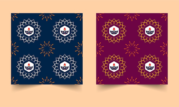 Diwali Thème Sans Soudure De Fond En Deux Options De Couleur.