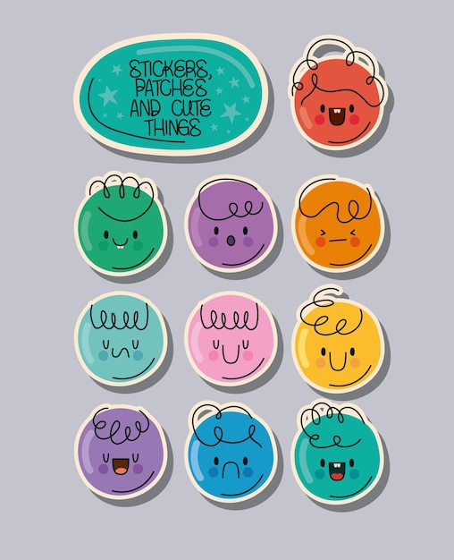 Dix Badges Mignons