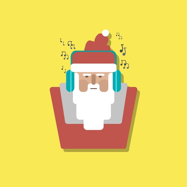 Vecteur dj santa