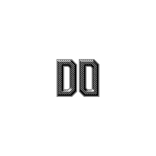 DO monogramme logo design lettre texte nom symbole monochrome logo alphabet caractère simple logo
