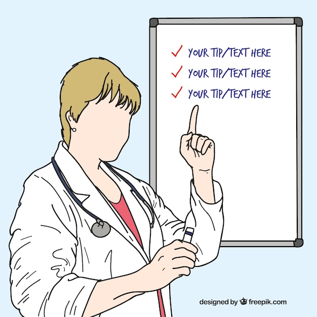 Vecteur doctor conseils template illustration