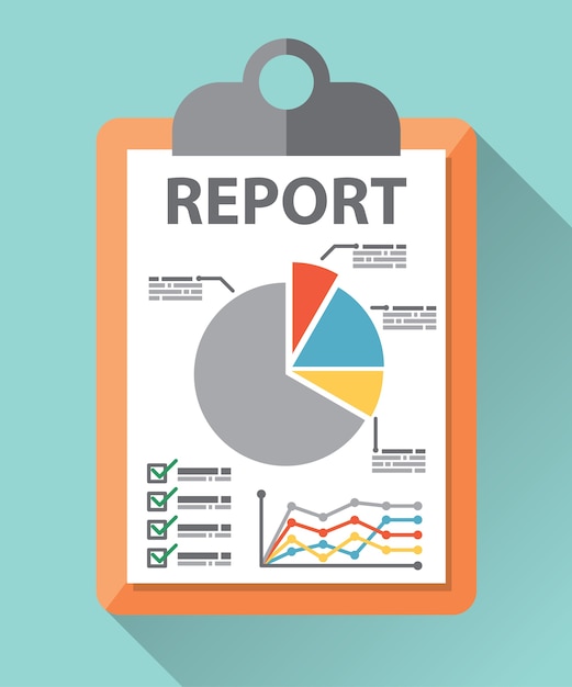 Vecteur document de rapport d'activité