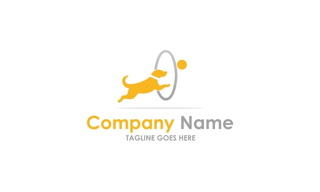 Vecteur dog training logo