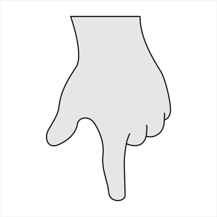 Vecteur un doigt pointé vers quelque chose. un doigt qui appuie sur quelque chose. illustration vectorielle plane