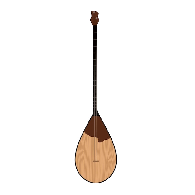 Dombra kazakh instrument de musique illustration de dessin animé vectoriel