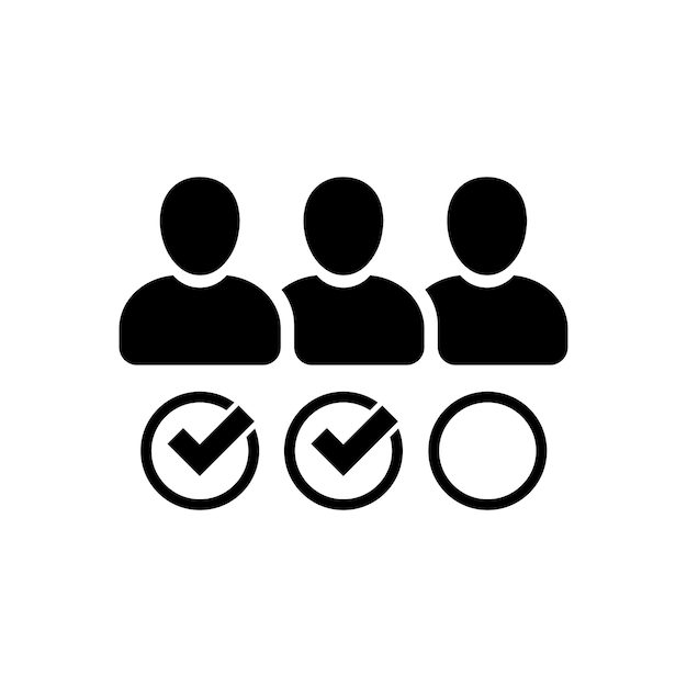 Données des employés sur la vérification des capacités et informations sur les compétences Liste de contrôle des compétences de l'icône du candidat de l'entreprise Avatar humain coche qualification pour le logo d'analyse des compétences d'évaluation de la personnalité
