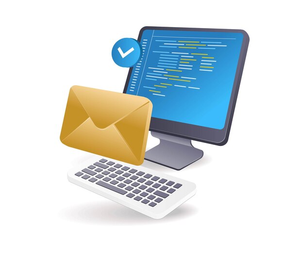 Données de programmation de courriels informatiques