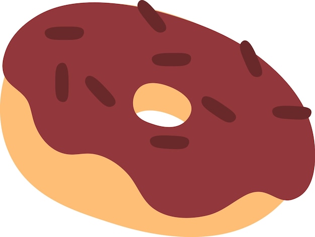 Vecteur un donut au chocolat