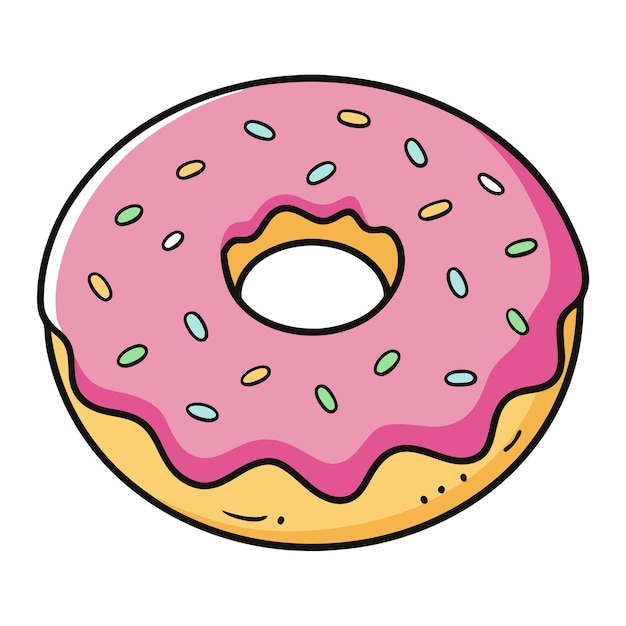 donut dessiné à la main clipart vector art et illustration