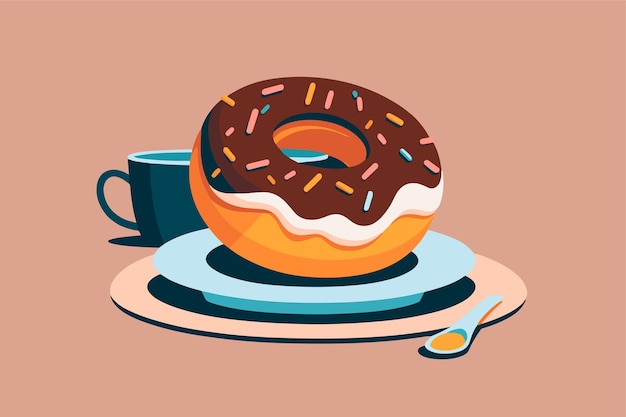 Donut et tasse de café