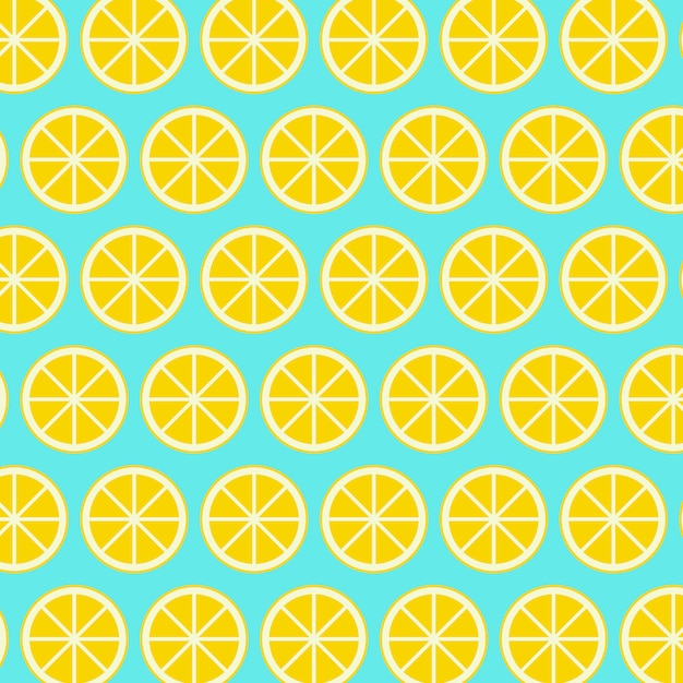 Doodle de citron de fruits tropicaux colorés de modèle sans couture