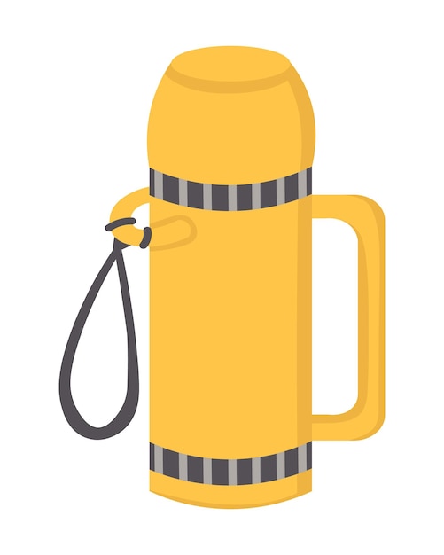 Doodle clipart Camping thermos pour boissons chaudes Tous les objets sont repeints