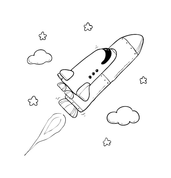 Doodle Fusée De L'espace