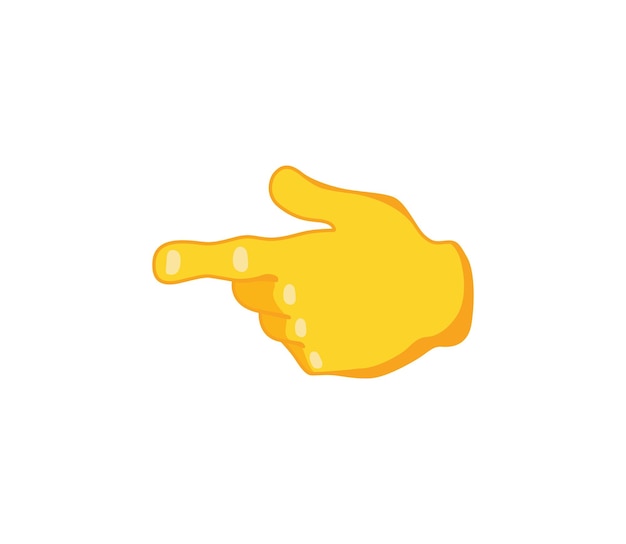 Dos Main Index Gauche Emoji Icône Illustration Signe Geste Humain Émoticône