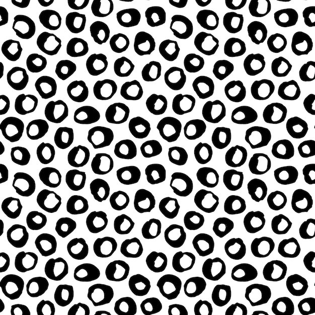 Dot Hand Drawn Seamless Pattern. Illustration Vectorielle De Grunge Tileable Background.