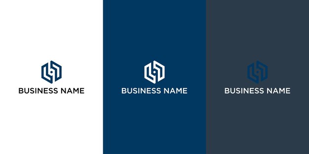 double lettre L conception du logo illustration vectorielle double lettre L en forme de polygone modèle d'icône vectorielle de conception de logo moderne