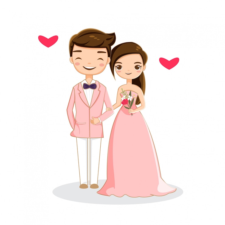 Vecteur doux couple romantique