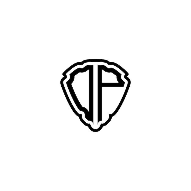 Dp Monogramme Logo Design Lettre Texte Nom Symbole Monochrome Logotype Alphabet Caractère Logo Simple