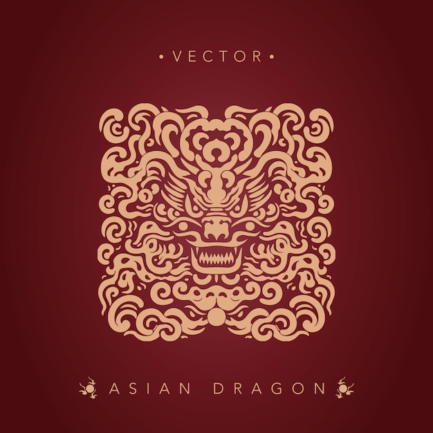 Dragon asiatique motif totem dragon chinois