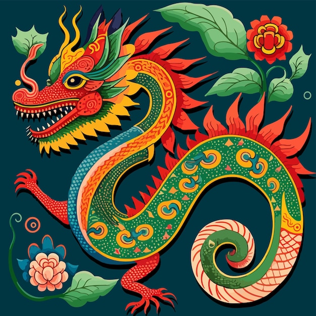 Vecteur dragon_chinois_scandinave_2