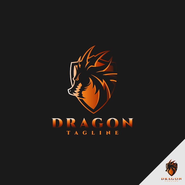 Dragon Logo - Logo De Dragon Polyvalent Avec Concept De Bouclier