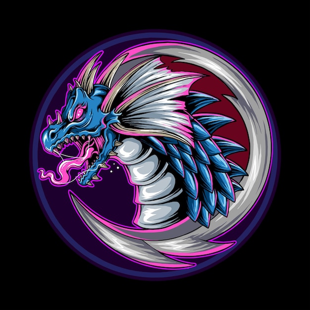 le dragon en tant que logo esport ou mascotte et symbole a l'air cool