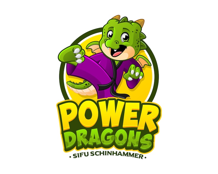 Vecteur dragons de puissance