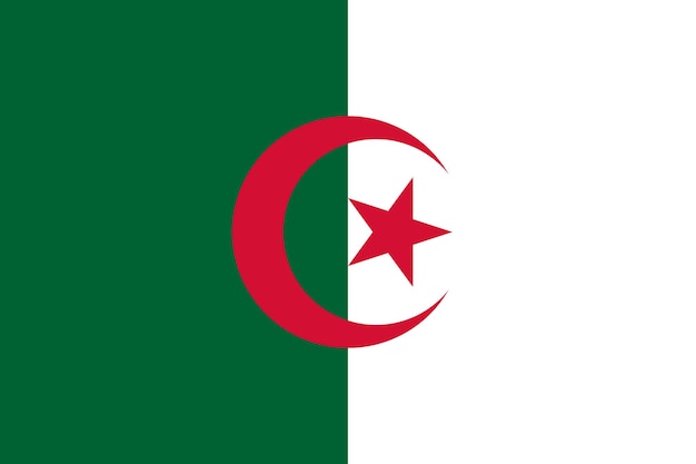 Vecteur drapeau de l'algérie illustration vectorielle